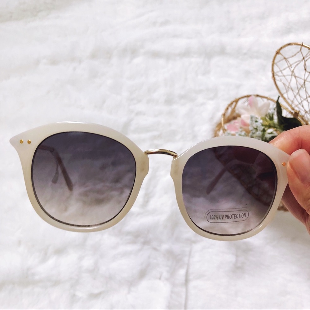LOFT Light Metallic Arm Round Sunglasses - Picture 3 of 8